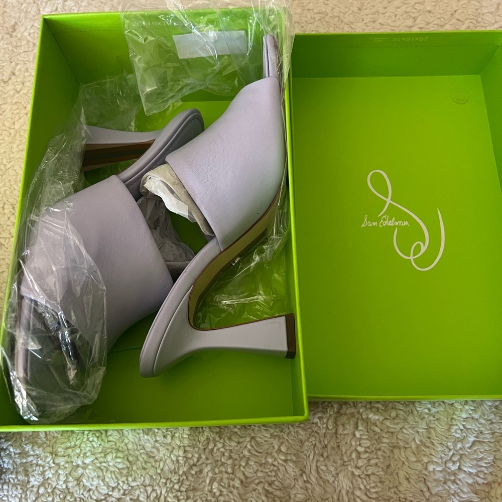 Sold!K 🎉 New Sam Edelman Slip on Heel. Lilac color Size 8. Chunky heel